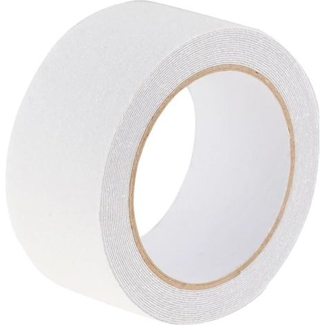 Ruban Antidérapant 0,5 cm x 100 cm Adhésif Imperméable pour Marches Intérieur Extérieur Blanc - AUTRES (1/4)