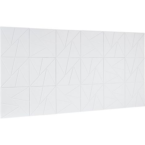 Mophorn Akustikplatten, 18er-Pack, 30 x 30 x 1 cm, selbstklebender Schallschutzschaum, Wandplatten aus hochdichter Polyesterfaser, weiß
