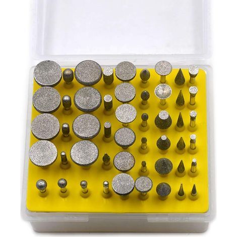 Lot de 50 fraises diamantées pour outil rotatif Dremel (1/5)