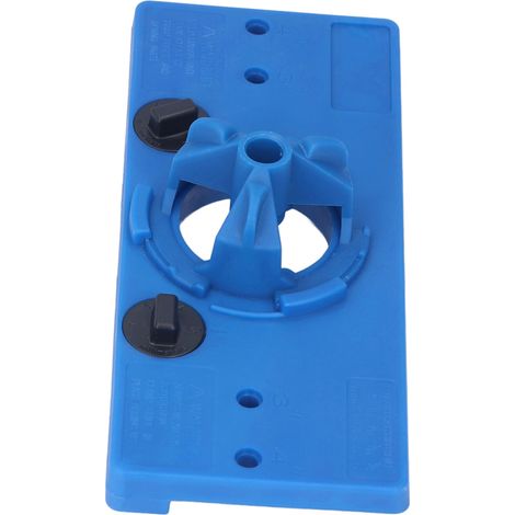 Kit de perçage pour paumelles invisibles 35mm, gabarit de montage pour portes d'armoire, avec 2 serre-joints en F pour menuiserie, bleu (1/5)