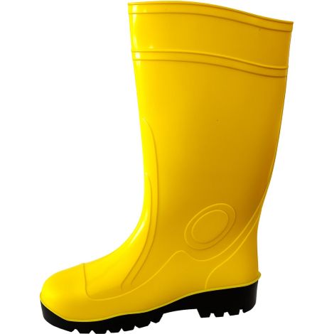Stivali antinfortunistica n 42 in pvc e gomma nitrilica con puntale e lamina in acciaio di colore giallo