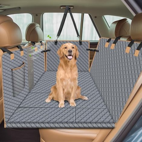 Reinforced Dog Car Protection, Rear Seat Cover, Grey (1/5)