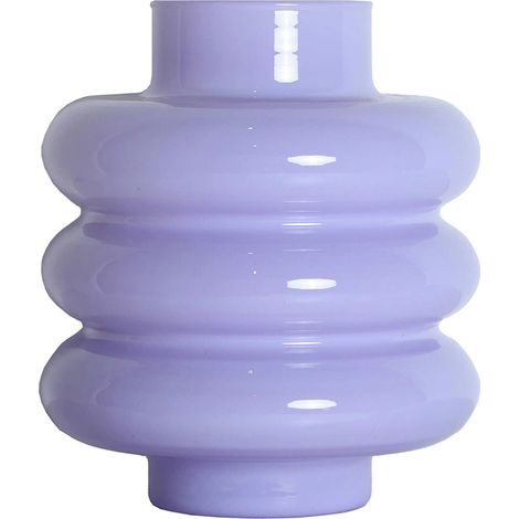 Vase contemporain en verre finition brillante couleur mûre - Violet mûre finition brillante (1/3)