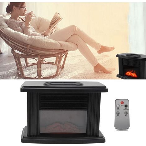 Chauffage d'espace Conception de cheminée réaliste 1000W Affichage de la température LED PTC Chauffage rapide Portable pour la maison Chambre Bureau Prise UE 220V (1/5)