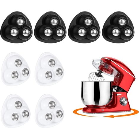 Lot de 8 roulettes auto-adhésives, mini roues, roulettes universelles pivotantes à 360°, petites roulettes pivotantes à coller pour petits meubles, appareils électroménagers, poubelles, boîte (1/5)