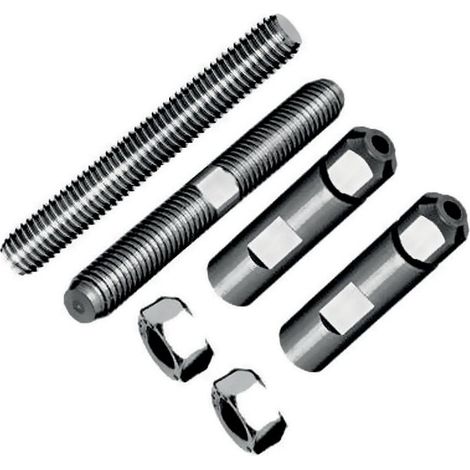Kit de pose pour poteaux rond acier - pour câble Ø 6 mm - inox 316 - non traversant - droit - DESIGN PRODUCTION (1/3)
