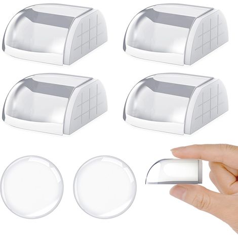 Butée de Porte Adhésive Transparentes, 6PCS Arrêts et Butées de Porte Transparentes Stop-Porte Adhésif, Arrêts de Portes, Bloque (1/5)