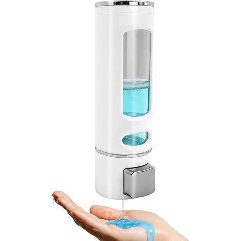 Wandseifenspender – 400 ml – Weiß – Einzelkammer – Nachfüllbar (1/5)