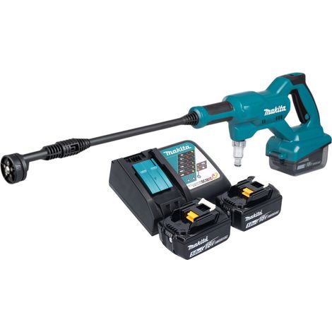 Makita DHW 180 RT Akku Druckreiniger 18 V 24 bar + 2x Akku 5,0 Ah + Ladegerät
