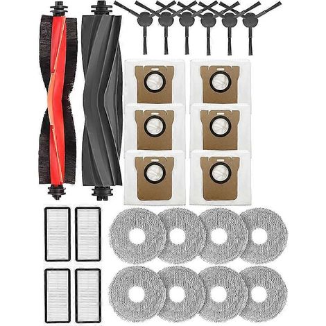 Accessoires compatibles avec les aspirateurs robots Dreame Bot L30 Ultra/L20 Ultra/X20 Pro/X20 Pro Plus : brosse principale, chiffon, sac à poussière et filtres. (1/5)