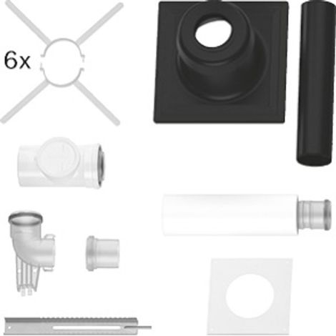Bosch Accesorio de escape FC-Set80-C93x (trasero Kit básico C93x, d:80/125mm, 7738112740