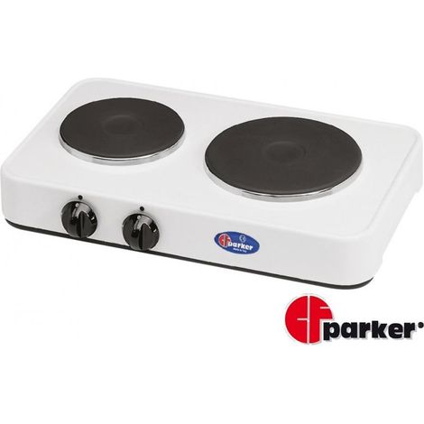 Fornello elettrico 2 piastre elettriche, 1000 1500 Watt, Ø 145 e 180 mm. PARKER