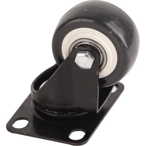 4er-Set Universalrollen mit 2 herausnehmbaren Lagern, geräuscharm, verschleißfest, flach, schwenkbar, PVC, Stahl (1/5)