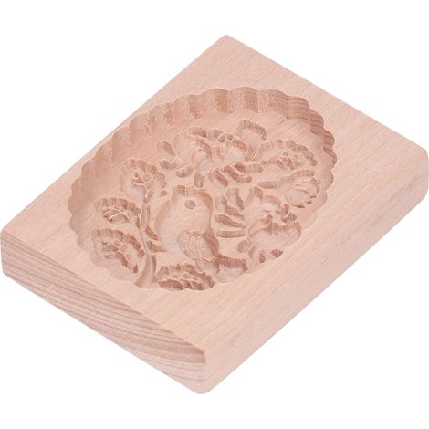 Moule à biscuits animal, joli presse-biscuits en bois aux couleurs vives, démoulage facile, motif mésange (1/5)