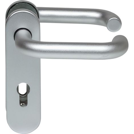 Hörmann FS Drückergarnitur D-110 Kurzschild PZ, Gleitlager Alu F1 - 535397