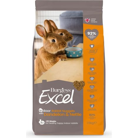 Burgess Excel Indoor Rabbit Nuggets 1.5kg - 260713 (1/5)