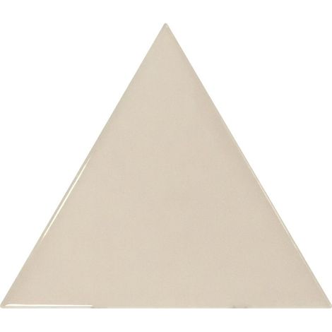 Carrelage mur triangulaire uni taupe brillant  SCALE TRIANGOLO GREIGE  (vendu par boite de 0,20m2)