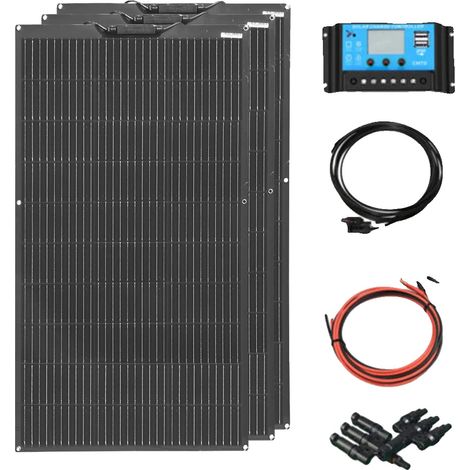 Panneau Solaire Flexible, 200W de Puissance, Haute Efficacité, Kit solaire 12V300W (1/2)