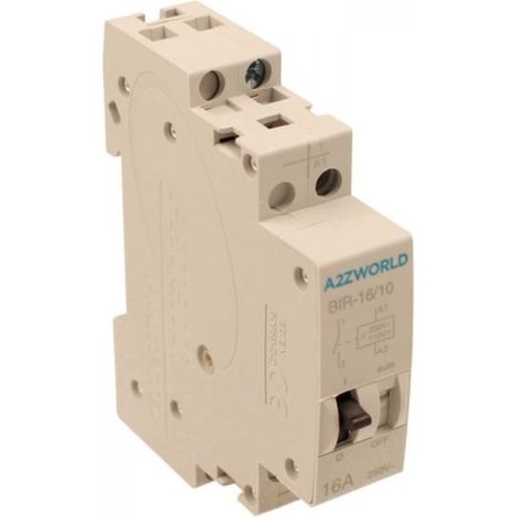 Relè Passo Passo Impulse Relay Modulare 1M 1NO 16A AC 230V /DC 110V IP20 IEC60669-2-2 BIR-16/10