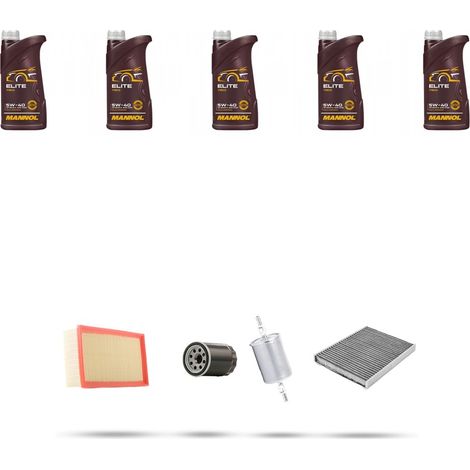 Kit tagliando 4 FILTRI e 5L OLIO compatibile con Citroen C5 2.0 16v hpi 103kw dal 2000 (1/5)
