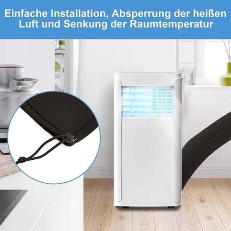 1 Schlauchüberzug, flexible Isolierung, verstellbar, schwarz, für tragbare Klimaanlagen, Durchmesser 5-6 Zoll (1/5)