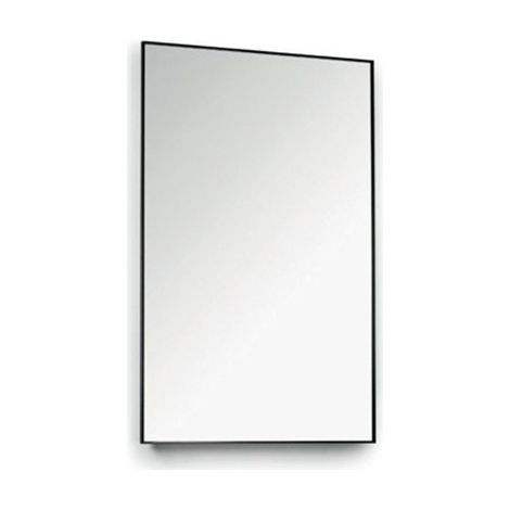Royal Plaza Merlot miroir 60x80cm sans éclairage rectangulaire Verre Noir mat