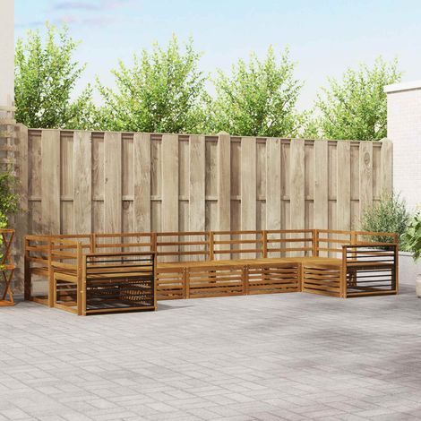 Sofagarnituren 7 pcs Natur Massivholz Akazie