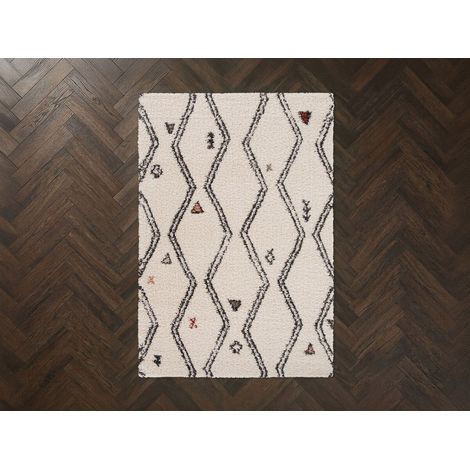 BOBOCHIC - Tapis poils longs NALY motif graphique