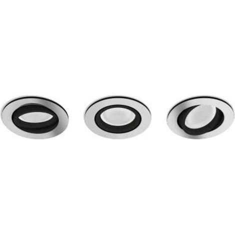 Philips Hue Centura Set de 3 Focos Empotrables Redondo (Aluminio) Luz blanca y de color - White and Color Ambiance (1/5)