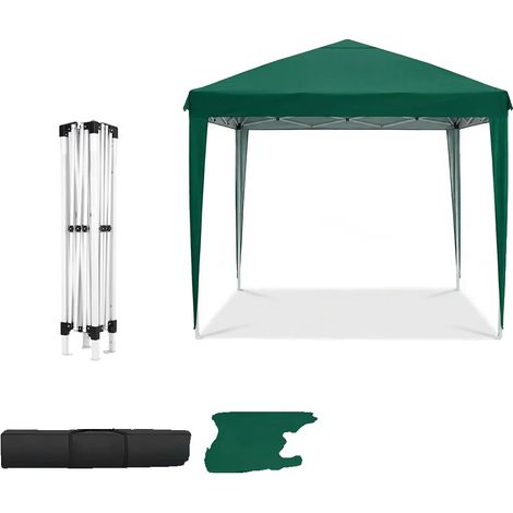 Gazebo in tessuto Oxford 420D, resistente alle intemperie, colore verde. (1/2)