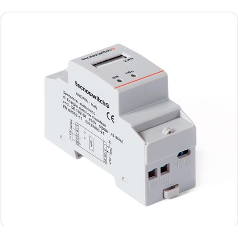Contatore energia monofase 2 din tecno switch ce102di