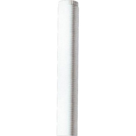 Tubo Flessibile in Alluminio per Stufa 12 cm lunghezza 3 metri colore Bianco