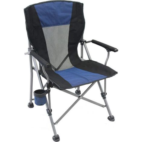 Reinigungsstuhl Stuhl vom Camping in Stahl mit Armlehnen und Flaschenhalter (1/3)