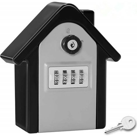 Boite a Cle Securisee Mural - Boite a Clé avec Code Numérique & Clés d'urgence - Grand Key Safe Box - Format Coffre a Clef Extérieur pour Maison, Bureau, Usine, Garages (1/5)