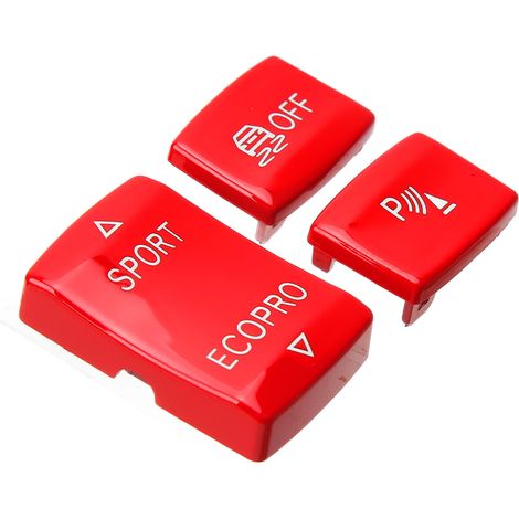 Kit 3 boutons d'engrenage 6131 9252 912-1 ESP antidérapant interrupteur sport capteur radar clé remplacement pour F20 F21 F22 F23 rouge (1/5)