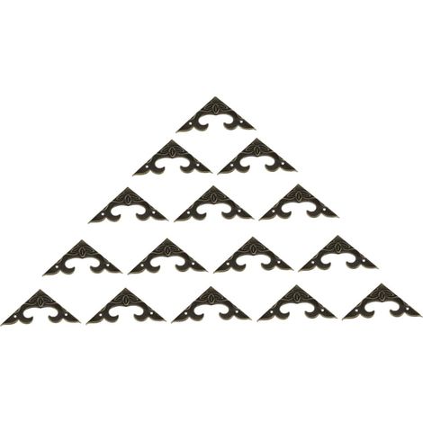 Lot de 20 protections d'angle triangulaires en bronze vintage (1/5)