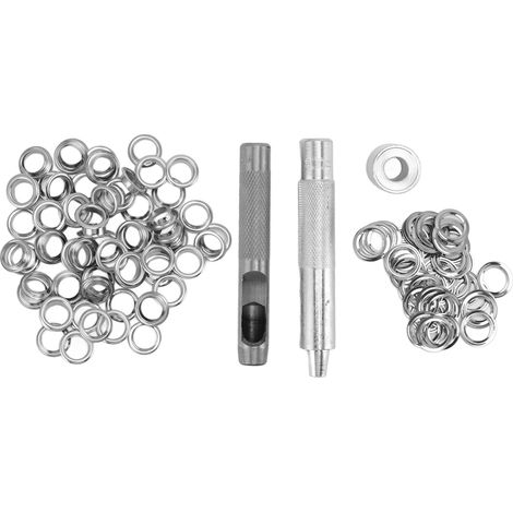Kit d'outils pour œillets 100 pièces avec emporte-pièce et mandrin pour bâches et artisanat (1/5)