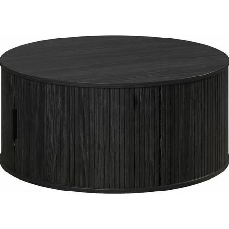 Trend-Team Runde schwarze Couchtisch 80 cm