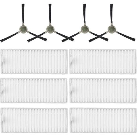 Accessoires pièce de rechange pour Lefant M210 M210S M210B M210P M213 M213S, pour OKP Life K2 K3 K3A K4 K5 aspirateur, 6 filtres HEPA, 4 brosses latérales (1/4)