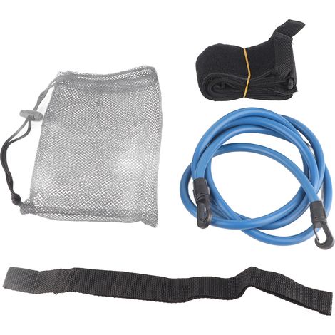 Lot de 4 cordes de résistance pour entraînement de natation, ligne de sauvetage, équipement auxiliaire de renforcement musculaire bleu (1/5)