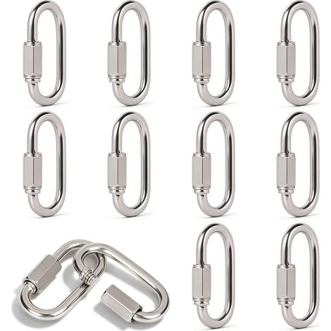 10 x Mousqueton à Vis M5 Maillon Rapide INOX 304 (1/5)