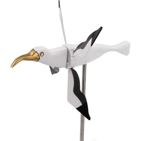 Molino de viento de gaviota para decoración de jardín, remolino para decoración de patio al aire libre, molino de viento de gaviota resistente a la intemperie para patio familiar, hierro de resina de (1/5)