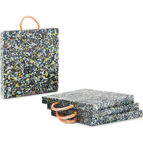 Cuscinetti stabilizzatori quadrati per piedini di gru, 40 x 40 cm, portata fino a 12.000 kg, set da 4.