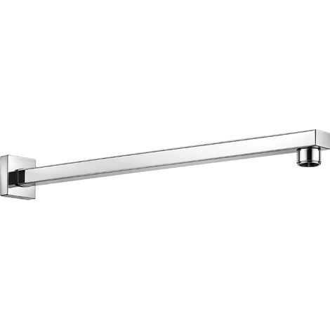 Braccio Doccia Quadro Ottone Cromato per Soffioni Lunghezza 30 cm AER