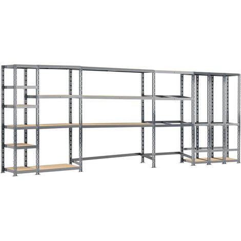 MODULO STORAGE Concept rangement de garage MODULÖ - longueur 505 cm - 16 plateaux (1/3)