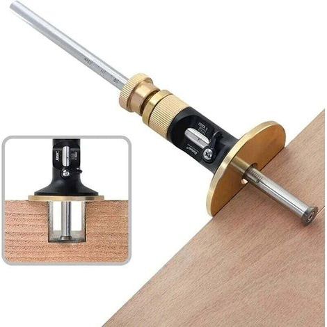 Herramienta de marcado - Cuchillo para trabajar la madera - Herramienta para trabajar la madera - Marcado de ruedas - Para maderas duras (aleación de aluminio y latón) (1/4)