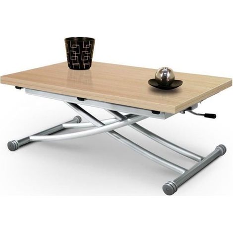 Table basse relevable Mirage chêne clair Piston à Gaz
