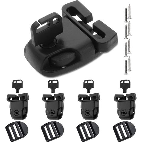 Clip di protezione per vasche idromassaggio, 4 clip di ricambio per copertura vasca idromassaggio con chiavi e fibbia scorrevole, accessori di ferramenta, chiusure di ricambio per vasche idromassaggio