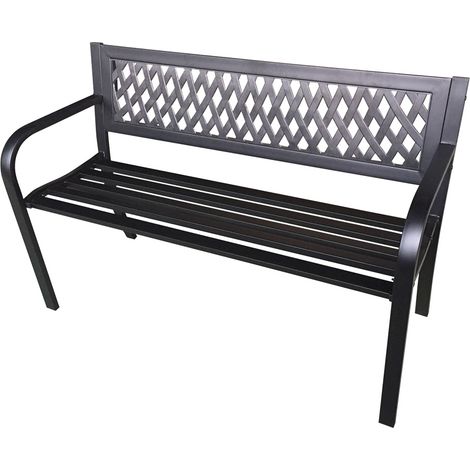PANCHINA 'BORGARINO' cm. 119 x 50 x h.75 - nera  - LIF