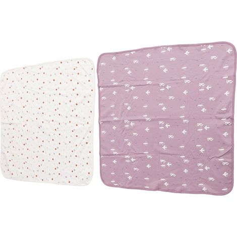 Set mit 2 Babydecken aus Baumwolle, weich, bequem, atmungsaktiv und vielseitig, ideal zum Pucken von Neugeborenen und für die ganze Familie. Mit Vogelmotiv. (1/5)